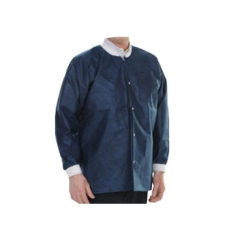 Lab Coats, Knee Length, PK/10, Navy Blue